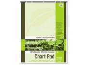 S.A.V.E Recycled Chart Pads Unruled 24 X 32 White 70 Sheets