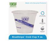 Bluestripe Recycled Clear Plastic Cold Cups 9Oz 100 Pack 10 Packs C