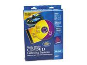 Cd Dvd Design Kit Matte White 40 Inkjet Labels And 10 Inserts