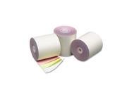 PM Company Three Ply Cash Register POS Rolls 3 x 70 ft. White Canary Pink 50 Carton