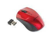 Innovera IVR62204 Red Black RF Wireless Optical Mini Mouse