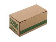 PM Company 61010 Corrugated Cardboard Coin Storage w Denomination Printed On Side Green