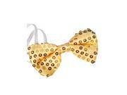 Gold Sequin Bowtie Bow Tie for Clown or Christmas Costume