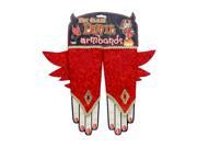 Red Gold Sequin Glam Devil Costume Accessory Arm Bands