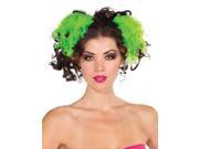 Adult Child Cute Neon Green Curly 80s Rave Dance Party Club 