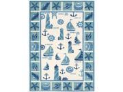Pattern: Abstract Color Family: Blue Size Range: 8 x 10 Construction: Machine-Made