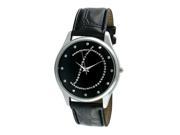 UPC 734213165248 product image for Viva Women's Crystal Initial 'D' Black Watch | upcitemdb.com