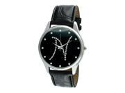 UPC 734213165293 product image for Viva Women's Crystal Initial 'N' Black Watch | upcitemdb.com