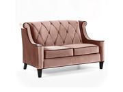 Modern Caramel Velvet Loveseat