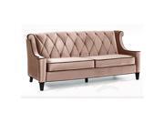 Modern Caramel Velvet Sofa