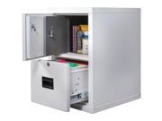 Turtle Two Drawer File 17 3 4w x 22 1 8d UL Listed 350Â° for Fire Artic White