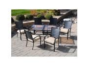 UPC 848306002072 product image for Sun Casual Galatyn 7-piece Louvered Back Dining Set | upcitemdb.com