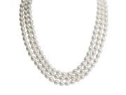 UPC 028321951184 product image for Pearls For You Sterling Silver White Freshwater Rice Pearl 3-Strand Necklace (6- | upcitemdb.com