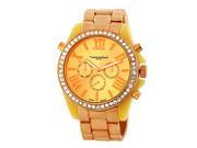 Vernier Paris Women's Swiss Multi-function Boyfriend Size Matte Finsh Bone Enamel Bezel Watch Material: Metal