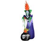 78-inch High Halloween Airblown Inflatable Haunting Reaper And Cauldron