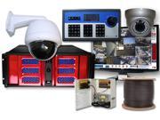 56 Channel Hybrid Enterprise DVR PTZ Surveillance System H.264 D1 Resolution Video Security