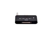Black 3.5mm Audio Adapter Hands Free Kit for iPhone 5 Supports FM Transmitter Syncing Charging and Audio