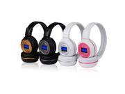New Pink Stereo Rechargeable Wireless Headphone Handsfree Headset Earphone Support MMC SD TF with Mic FM Radio 3.5mm Port for Apple iphone 5S 5C 5 4S 4 3GS 3G i