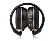 New Black Stereo Wireless Rechargeable Headphone Headset Earphone Support MMC SD TF with Mic FM Radio 3.5mm Port for Samsung Galaxy S1 S2 S3 S4 S5 Note 1 2 3 iP