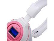 New Pink Stereo Wireless Rechargeable Headphone Headset Earphone Support MMC SD TF with Mic FM Radio 3.5mm Port for Samsung Galaxy S1 S2 S3 S4 S5 Note 1 2 3 iPh