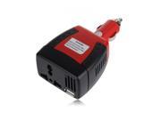 150W 12V DC Car Charger to 110V AC Power Inverter with 1 USB Port 1 Outlet For iPhone 5 5S 5C iPad iPod Smartphones Laptop Notebook Computer Camera GPS DVD PS