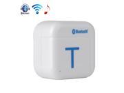 White Portable Wireless A2DP Enabled Bluetooth Music Transmitter for 3.5mm Audio Devices iPod, MP3/MP4, TV, DVD, PC, Kindle Fire, Media Players etc.