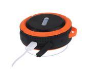 Orange Portable Waterproof Shockproof Dustproof Handsfree Bluetooth 3.0 A2DP Stereo Sport Speaker with Suction Cup Built in Mic for Samsung Galaxy S5 S4 S3 No