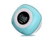 Vtin® Relaxer Mini Water Resistant Portable Wireless Bluetooth 4.0 FM Radio Shower Speaker with LCD Display Built in Mic and Suction Cup Blue