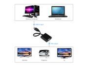 VicTake Black USB 3.0 to VGA Adapter Cable Multi Monitor External Video Card Adapter for Windows 7 8 Multiple Monitors