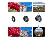 [New Clip One] VicTsing® Clip 180° Fish Eye Lens Wide Angle Lens Micro Lens 3 in 1 Easy Use Camera Lens Kits Black for iPhone 6 6 Plus 5 5C 5S 4S 4 3GS iPad m