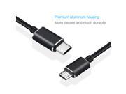 USB C to Micro USB Cable Type C to Micro USB Braided Cable with Reversible Connector for New Macbook 12inch 2015 ChromeBook Pixel Nokia N1 and Other Devices w