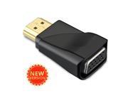 VicTsing 1080P Gold Plated HDMI Male to VGA Female Video Converter Adapter for Apple TV Roku Streaming Media Player Cable Box TV BOX or Other HDMI Input Devi