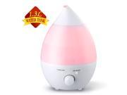 1.3L Teardrop Shape Aroma Essential Oil Diffuser VicTsing® Ultrasonic Cool Mist Whisper Quiet Humidifier with 7 Color LED Lights and Waterless Auto Shut off fo