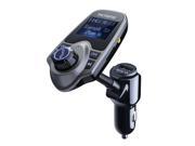 Wireless Car Kit Bluetooth FM Transmitter USB Car Charger with 3.5mm Audio Port TF Card Slot 1.44 Inches Screen Supports Display Car Battery Voltage Song N