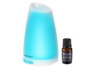 100ml Aromatherapy Essential Oil Diffuser Ultrasonic Cool Mist Aroma Humidifier with Color LED Lights Changing and Auto Shut off Function Included 10ml lavender