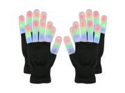 2 Pairs Flashing LED Light Gloves 6 mode Colorful LED Gloves Rave Light for Parties Concert