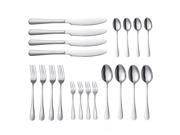20 Piece Stainless Steel Flatware Set with 4 Dinner Forks 4 Salad Forks 4 Tablespoons 4 Teaspoons 4 Dinner Knifes Service for 4