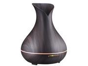 Homasy 400ml Aromatherapy Essential Oil Diffuser Ultrasonic Cool Mist Humidifier with 14 Color LED Light Wood Grain Design 4 Timer Settings for Office Kids