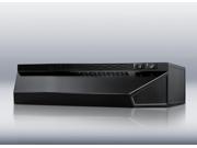 Summit H1624B 24 inch wide convertible range hood for ducted or ductless use in black finish