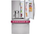 Lg LMXS30776S 30 cu.ft. Super Capacity 4 Door French Door Refrigerator w CustomChill Drawer
