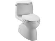 MS614114CEFG 01 Carlyle II Elongated 1 Piece Floor Mount High Efficiency Toilet Cotton White