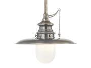 Hudson Valley Lighting 8810-HN Single Light Down Lighting Mini Pendant with Round Metal Shade from the Kendall, Historic Nickel finish: Historic Nickel type: Pendant Systems height: 14.75 style: Traditional lamp quantity: 1 material: Metal features: Indoor
