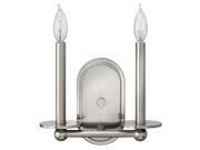 Hinkley Lighting 3742 2 Light Indoor Wall Sconce from the Piedmont Collection Finish: Brushed Nickel Type: Sconce Height: 9 Style: Transitional Lamp Quantity: 2 Weight: 3.52 Features: Innovative