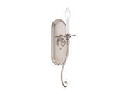 Savoy House Bancroft 1 Light Sconce, Satin Nickel - 9-5453-1-SN Finish: Satin Nickel Type: Sconce Height: 9.5 Style: Traditional Lamp Quantity: 1 Weight: 10 Features: Innovative