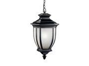 Kichler 9843 1 Light Outdoor Pendant From The Salisbury Collection, Black