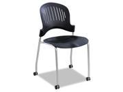 Zippi Plastic Stack Chair 18 3 4W X 21 1 2D X 33 1 2H Black
