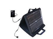 SunVolt MAX Solar Charger compatible with the HP V5040u Camcorder and one other device; charge from sun at wall outlet-like spee
