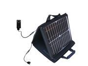 SunVolt MAX Solar Charger compatible with the Panasonic HM-TA1V Digital HD Camcorder and one other device; charge from sun at wa