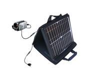 SunVolt MAX Solar Charger compatible with the Sanyo Camcorder VPC-TH1 and one other device; charge from sun at wall outlet-like