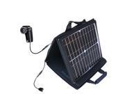 SunVolt MAX Solar Charger compatible with the Sanyo Camcorder VPC-HD1010 VPC-HD1000 and one other device; charge from sun at wal